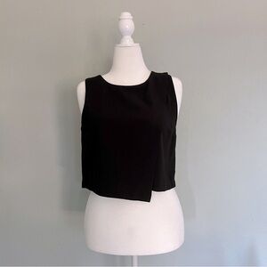 Lucca Couture Midnight False Wrap Crop Tank